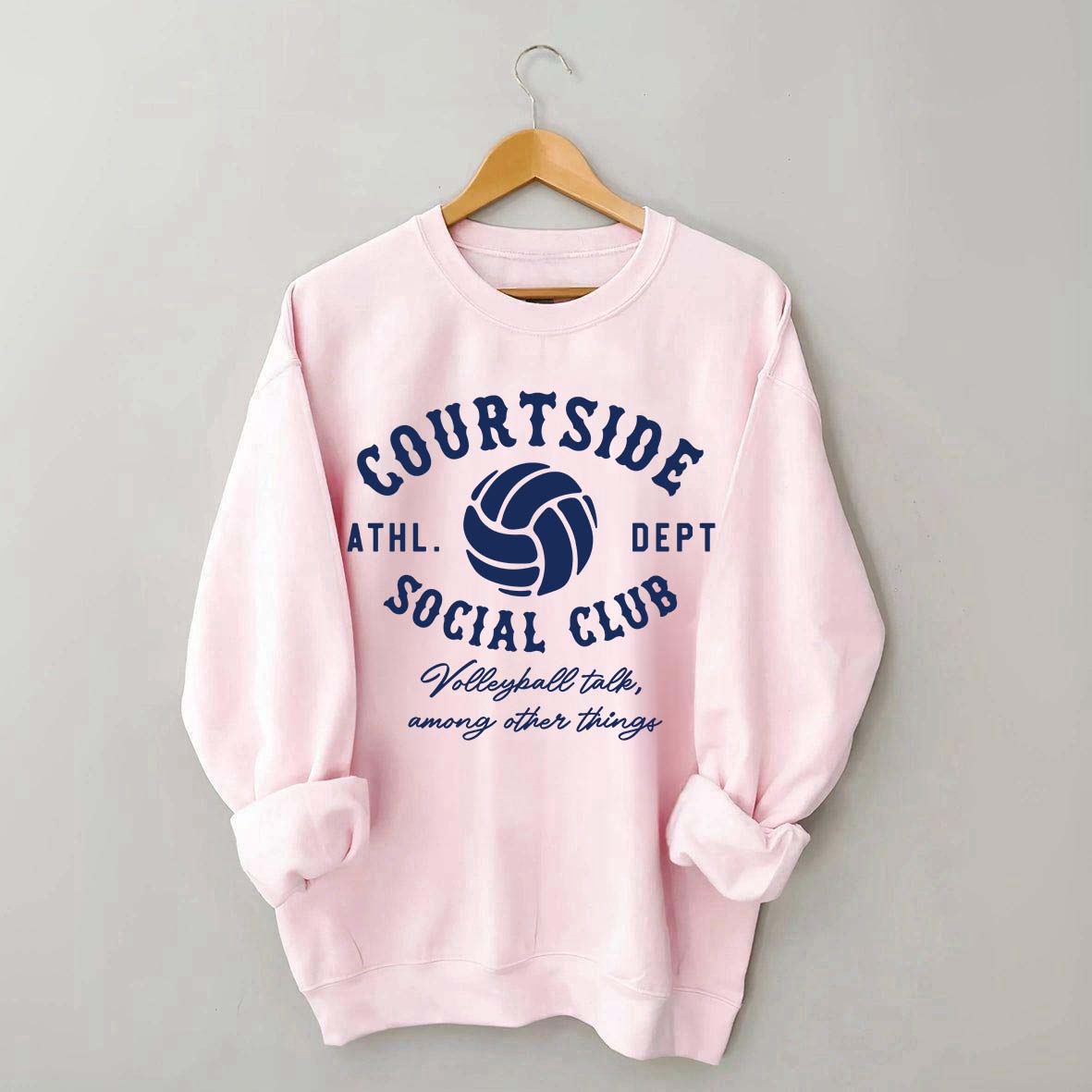 Courtside Social Club Funny Volleyball Mom Sweatshirt