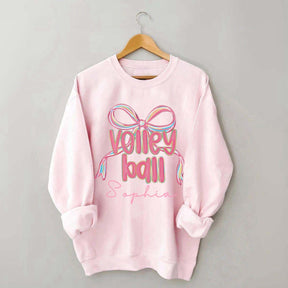 Personalized Volleyball Bow Sweatshirt