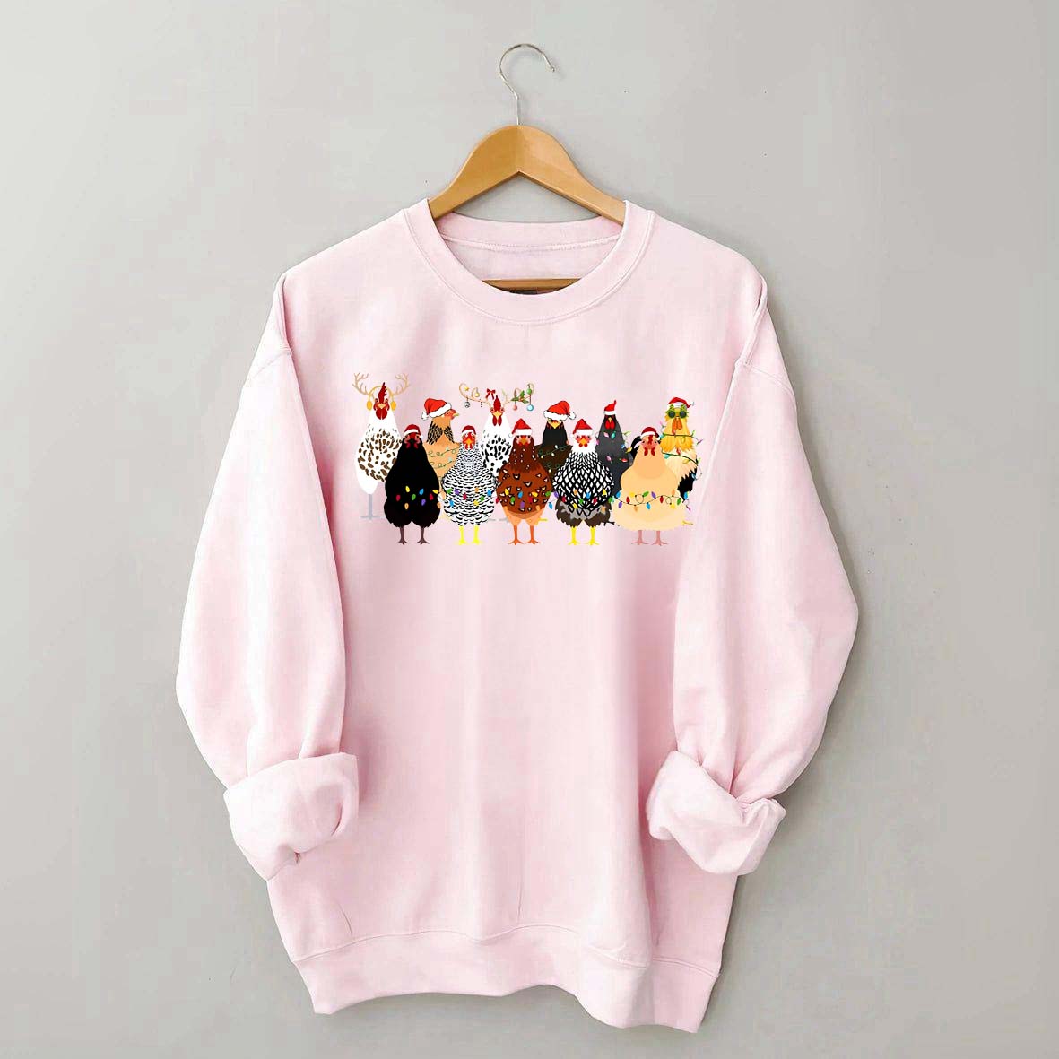 Funny Christmas Holiday Chickens Sweatshirt