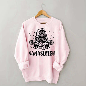 Namasleigh Funny Santa Christmas Sweatshirt