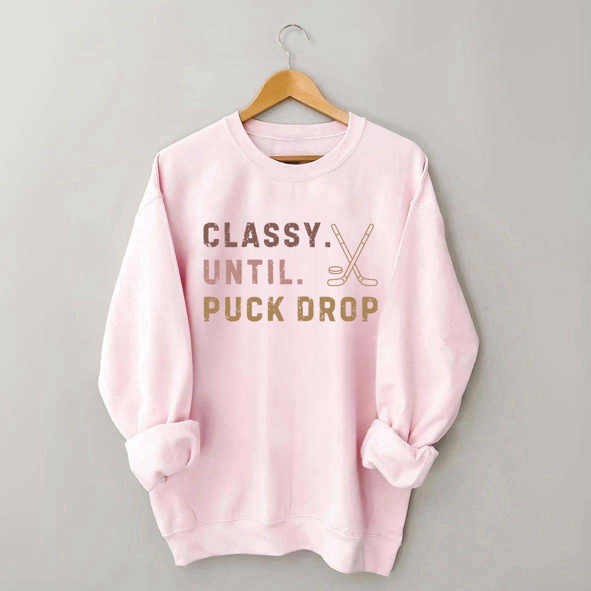 Retro Classy Until Puck Drop Sweatshirt