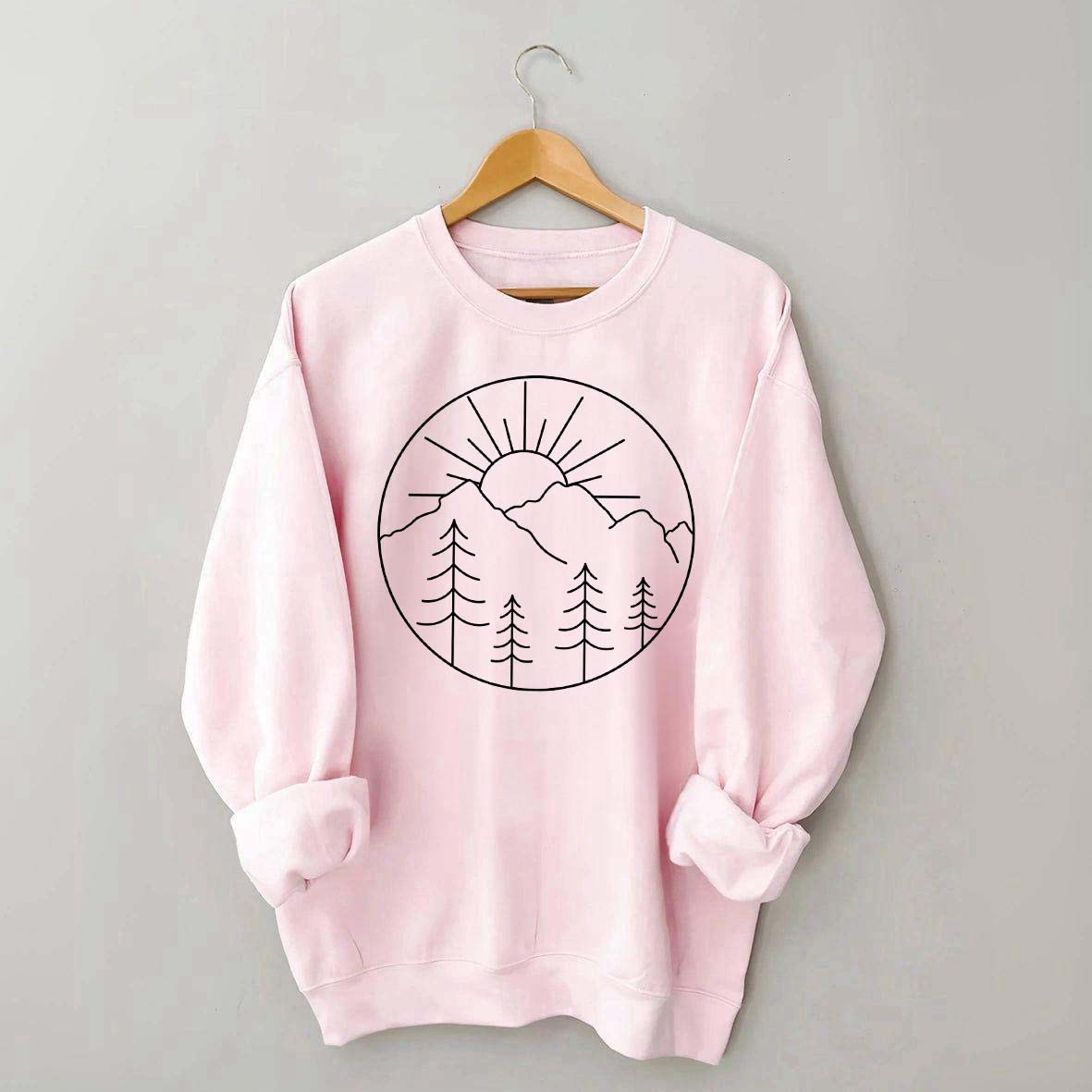 Adventure Mountain Sunshine Graphic Sweatshirt