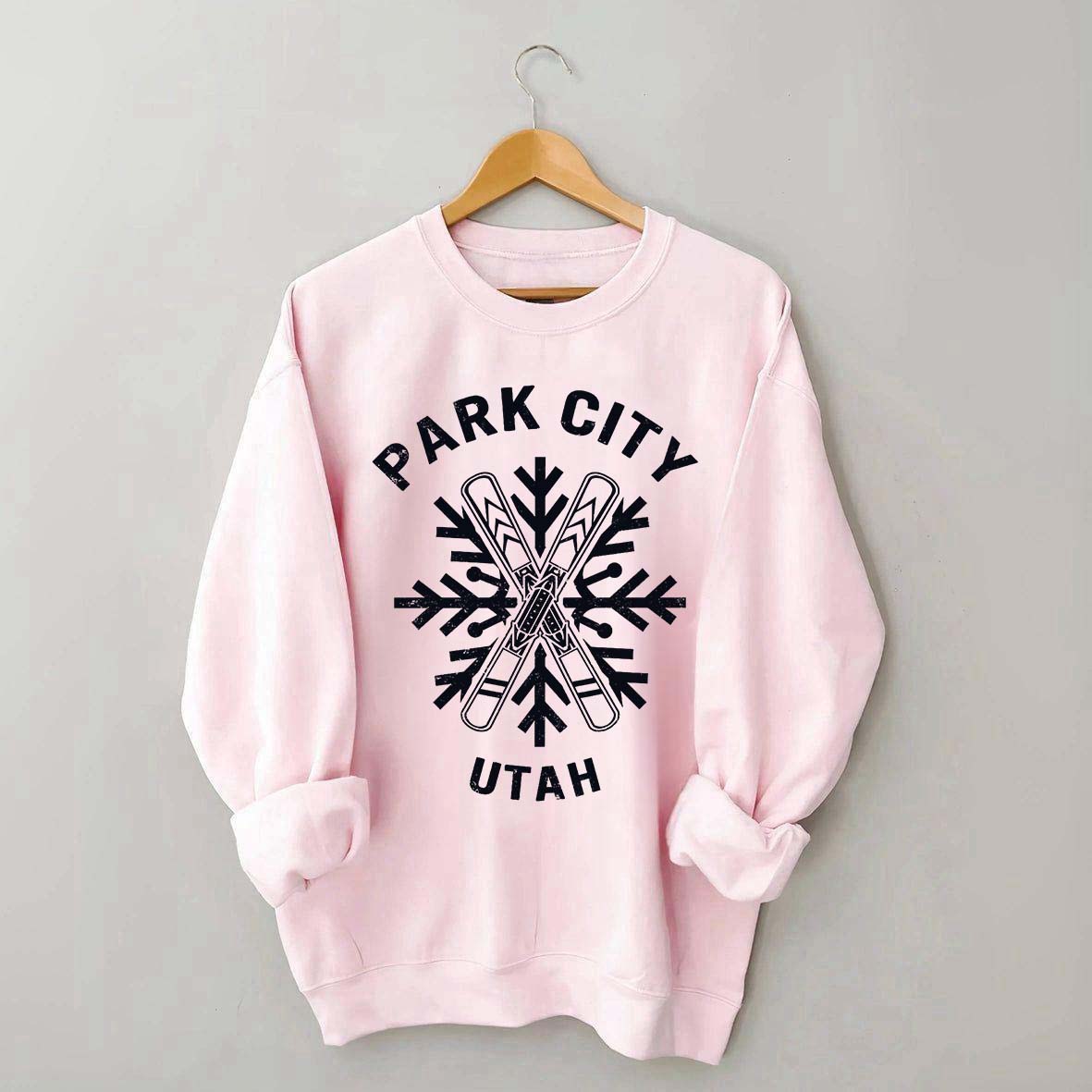 Park City Utah Snowflakes Ski Sweatshirt