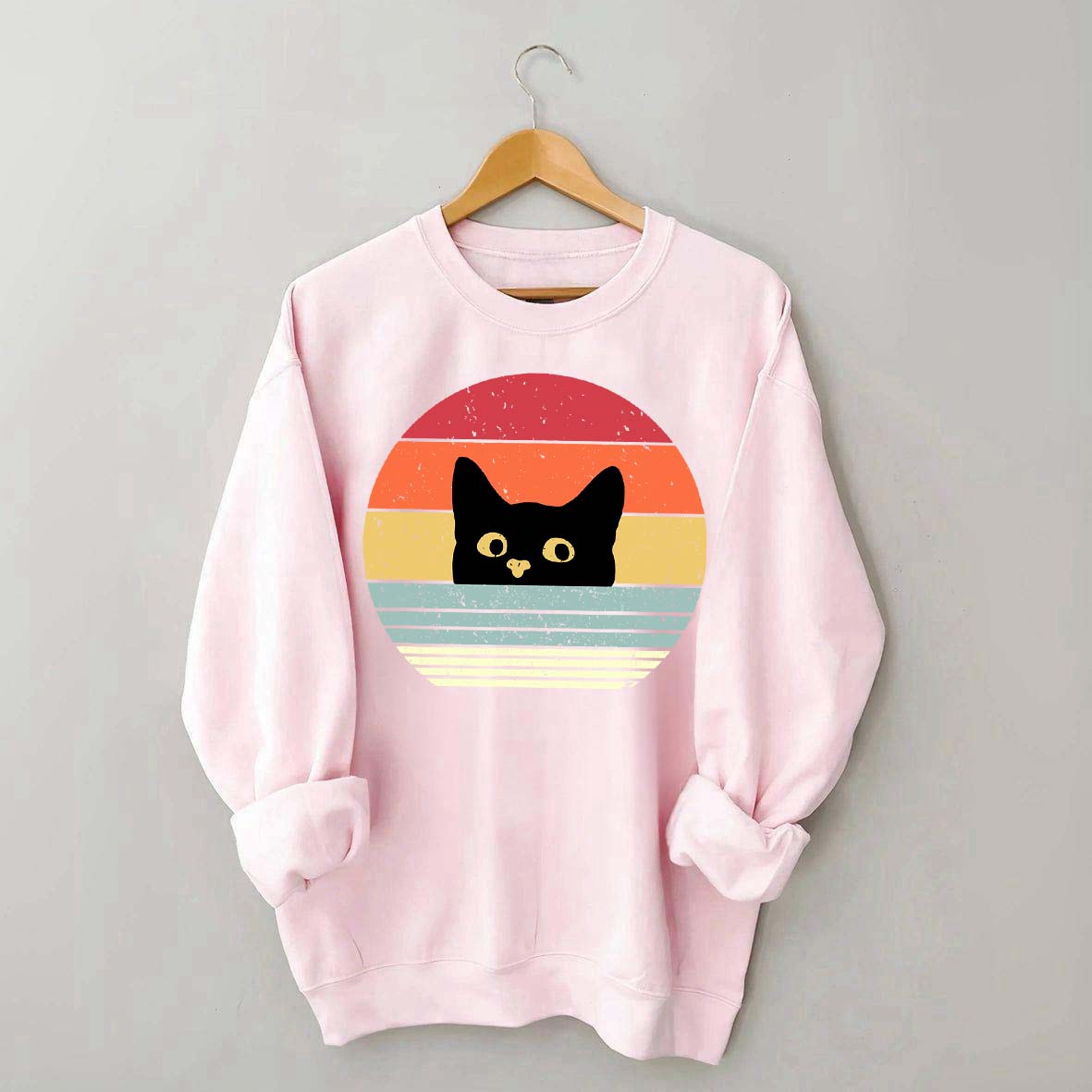 Retro Black Cat Crazy Sweatshirt