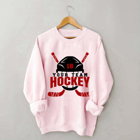 Custom Hockey Name Graphic Sweatshirt