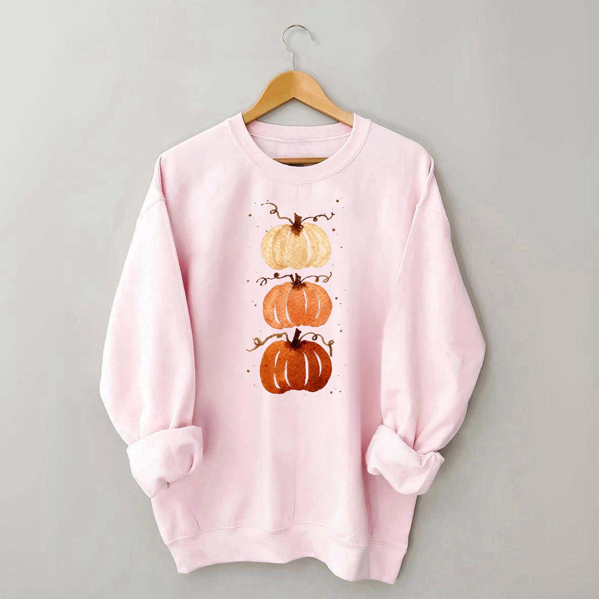 Watercolor Fall Pumpkin Harvest Sweatshirt