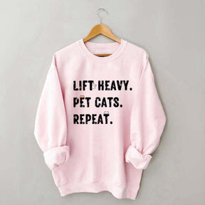 Funny Weight Lifting Cats Sweatshirt