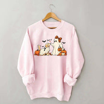 Pumpkin Ghost Dog Halloween Sweatshirt