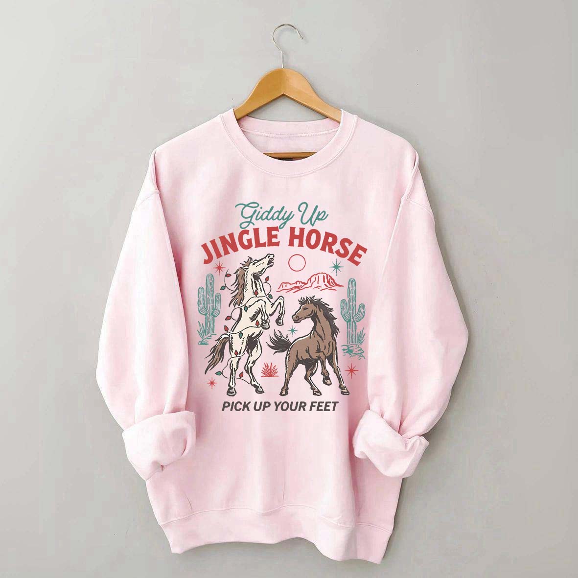 Giddy Up Jingle Horse Christmas Sweatshirt