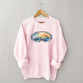 Ski Goggles Watercolor Sweatshirt
