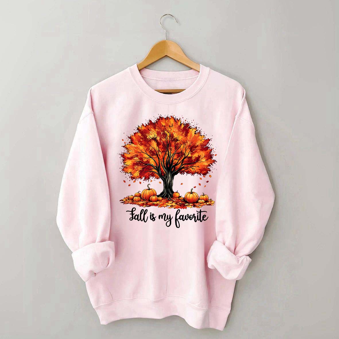 Fall Is My Favorite Tree Leaves Trendy Sweatshirt