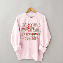 All Booked For Christmas Library Sweatshirt