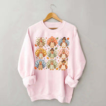 Boho Turkey Thanksgiving Preppy Fall Wild Sweatshirt