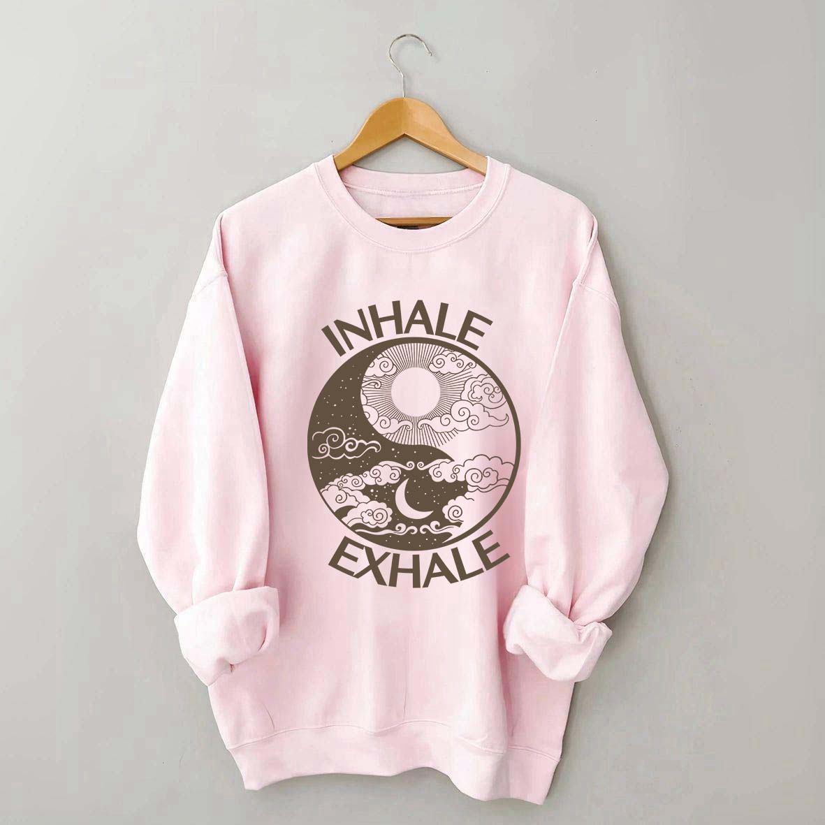 Inhale Exhale Yin And Yang Sweatshirt