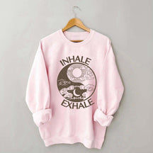 Inhale Exhale Yin And Yang Sweatshirt