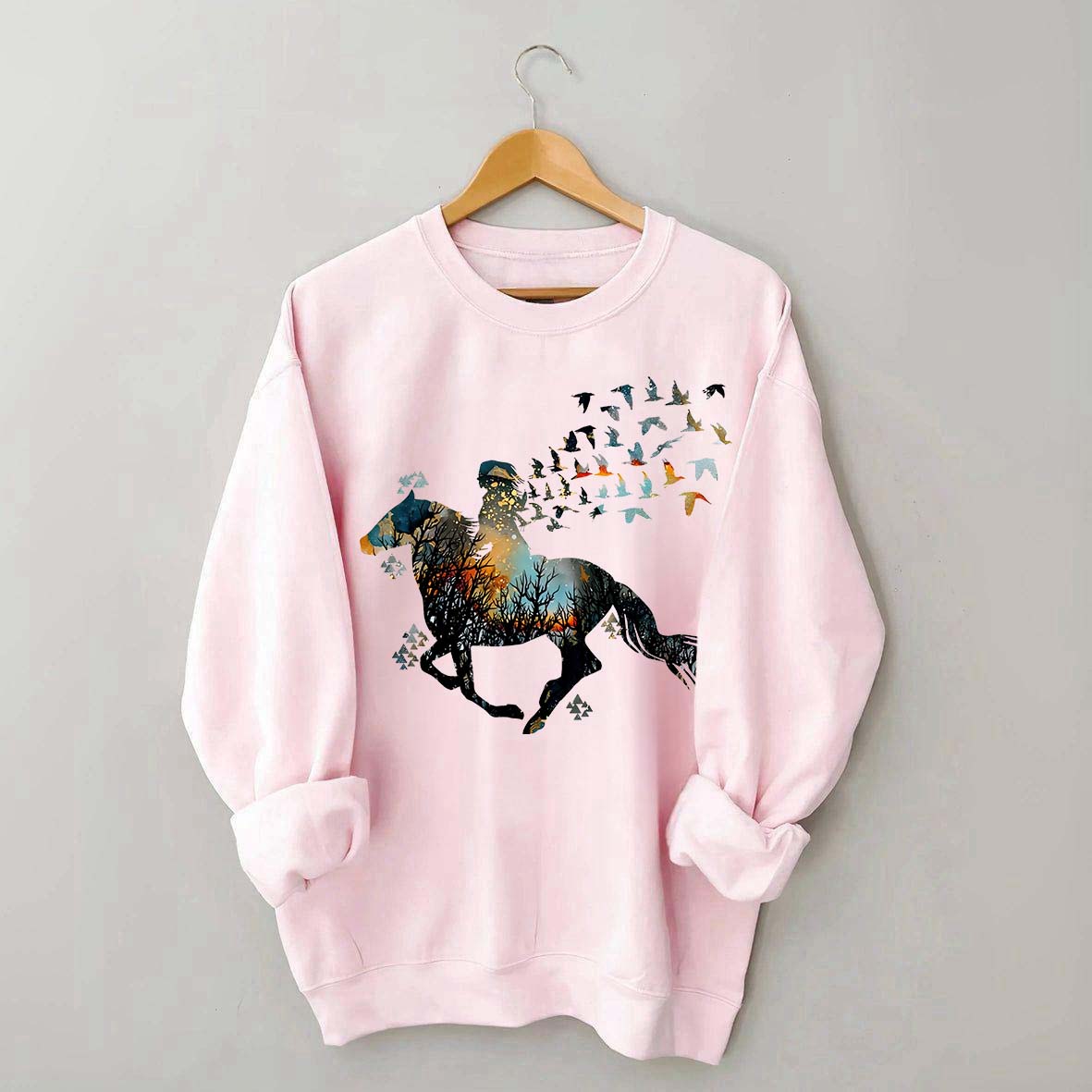 Just A Girl Who Loves Horses Peace Love Sweatshirt