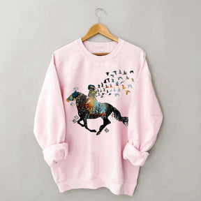 Just A Girl Who Loves Horses Peace Love Sweatshirt