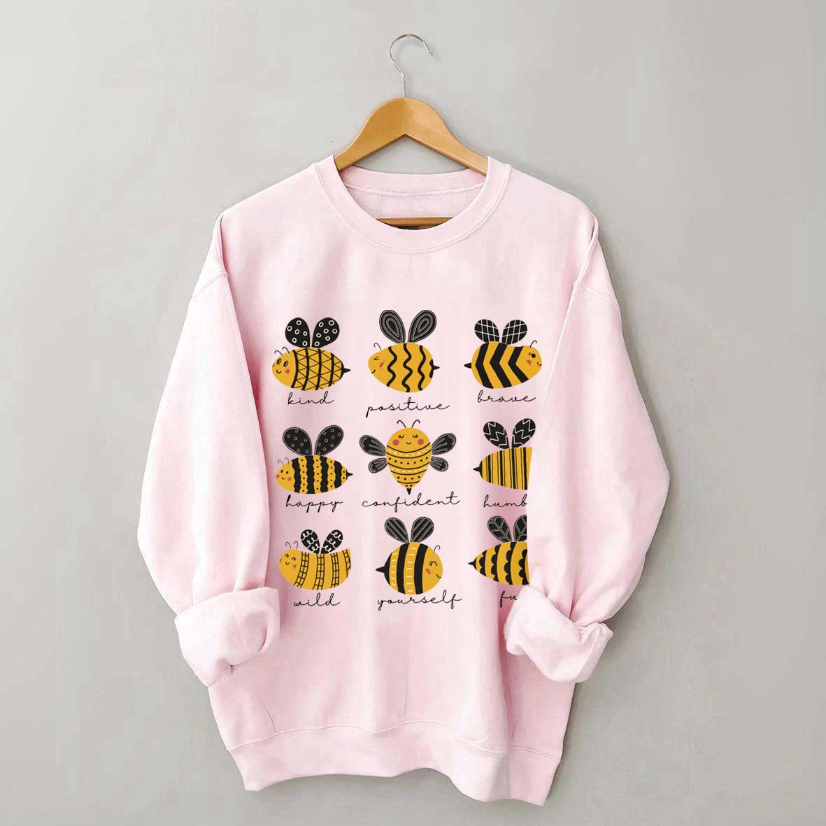 Cute Bee Positivity Teacher Sweatshirt