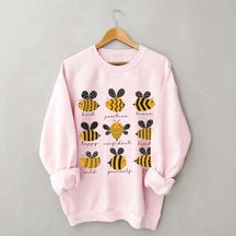 Cute Bee Positivity Teacher Sweatshirt