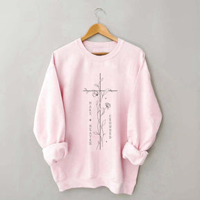 Make Heaven Crowded Religious Floral Sweatshirt