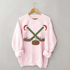 Christmas Ice Hockey Xmas Sport Sweatshirt