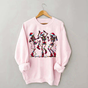 Dancing Skeleton Christmas Lights Sweatshirt