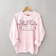 Pink Fa La La Mingo Christmas Sweatshirt