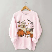 Ghost Reading Fantasy Book Sweatshirt