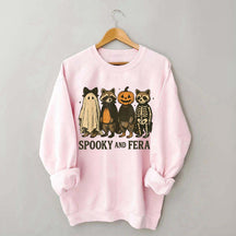 Cute Spooky and Feral Raccoon Sweatshirt