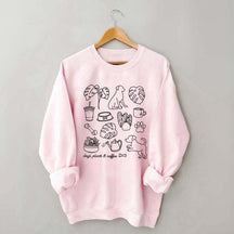 Dogs Plants & Coffee Sweatshirt