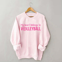 My Heart Belongs to Volleyball Sweatshirt