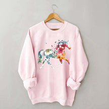 Floral Horse Wildflower Sweatshirt