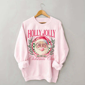 Pink Holly Jolly Christmas Club Sweatshirt