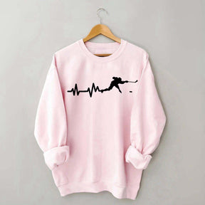 Ice Hockey Player Heartbeat Sweatshirt