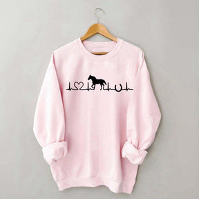 Horse Heartbeat Farm Animal Sweatshirt