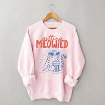 Getting Meowied Funny Cat Bride Sweatshirt