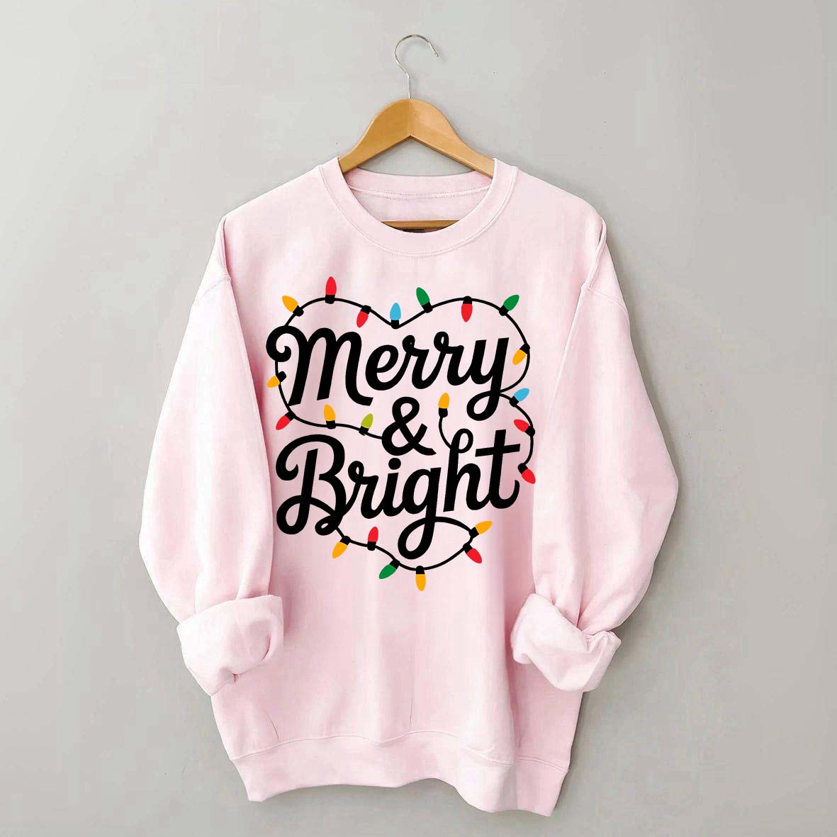 Merry & Bright Holiday Christmas Sweatshirt