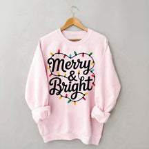 Merry & Bright Holiday Christmas Sweatshirt