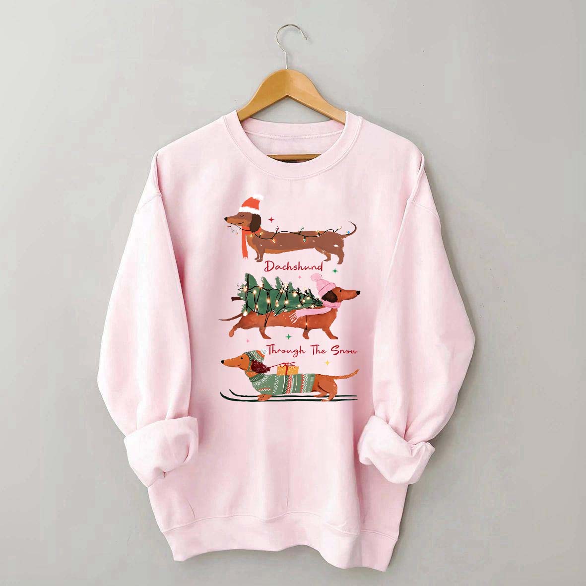 Funny Dachshund Through the Snow Sweatshirt