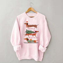 Funny Dachshund Through the Snow Sweatshirt