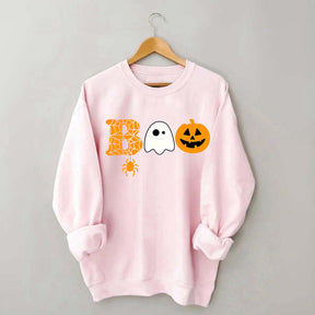 Halloween Boo Ghost Pumpkin Spider Sweatshirt