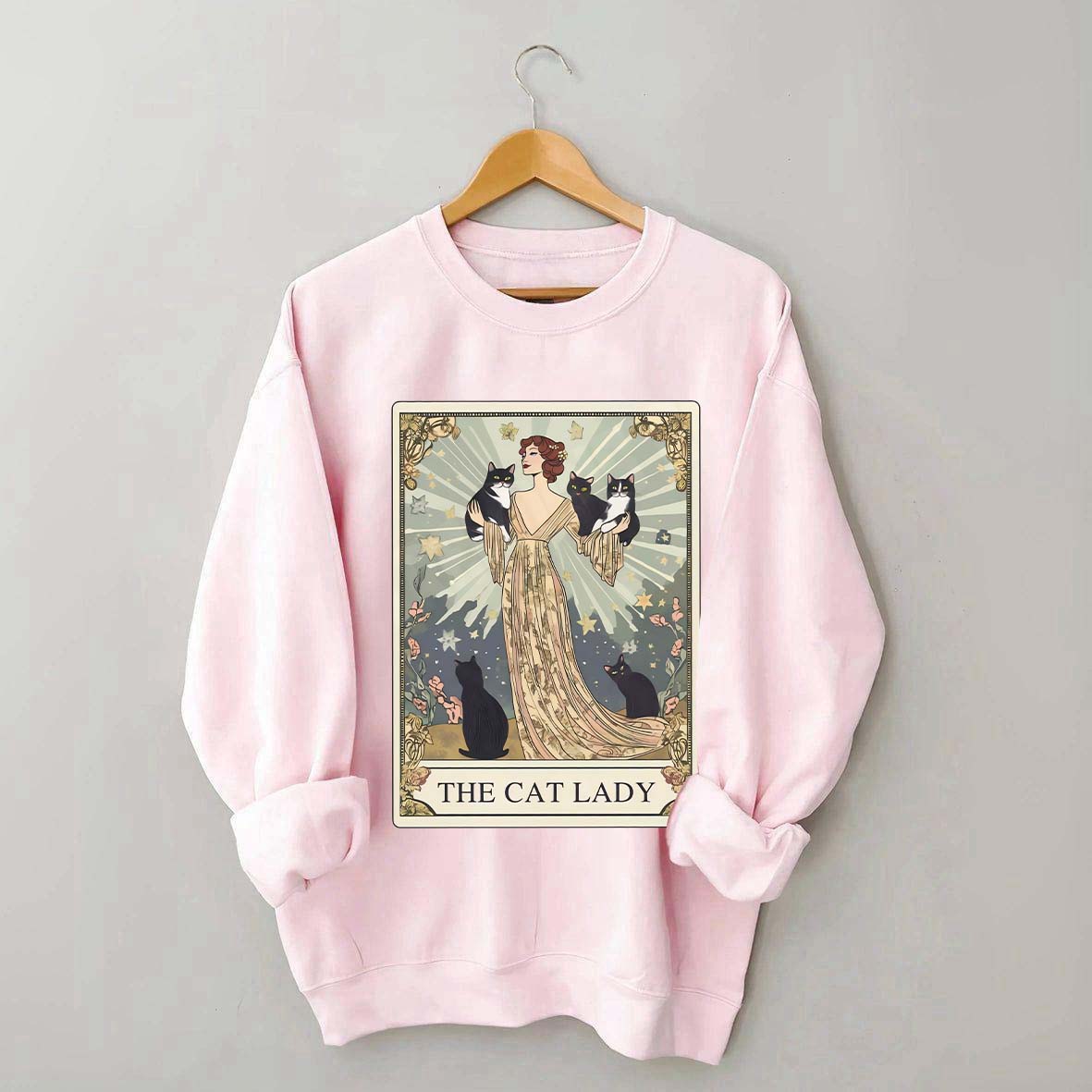 Cat Lady Tarot Card Vintage Sweatshirt