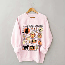 Vintage Women's Pumpkin Witch Graphic Sweatshirt