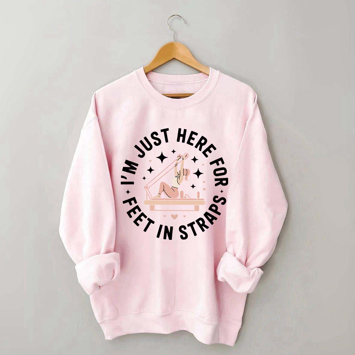 Feet In Straps Pilates Happy Hour Sweatshirt