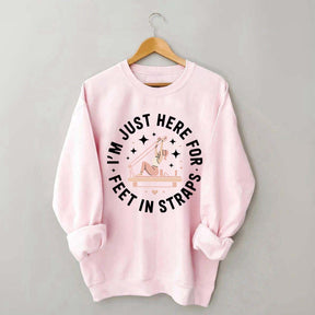 Feet In Straps Pilates Happy Hour Sweatshirt