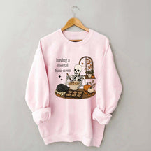 Funny Skeleton Having A Mental Bake Down Sweatshirt