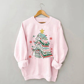 Book Lover Holiday Bookworm Christmas Sweatshirt