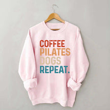 Coffee Pilates Dogs Repeat Sweatshirt
