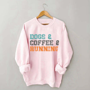 Dogs Coffee Running Relaxation Sweatshirt