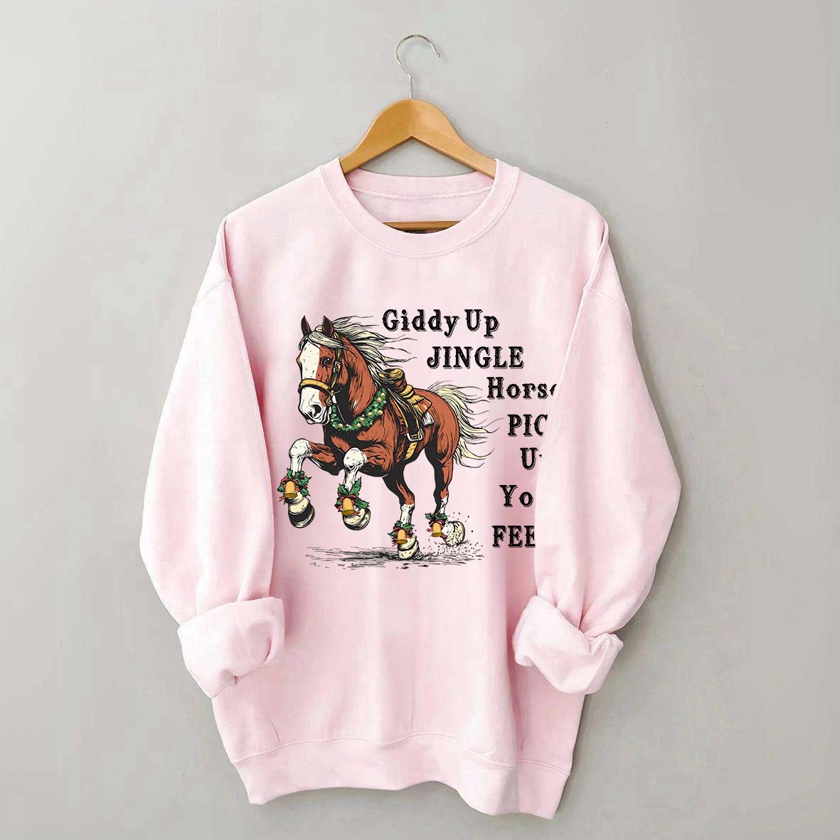 Country Christmas Horse Womens Sweatshirt